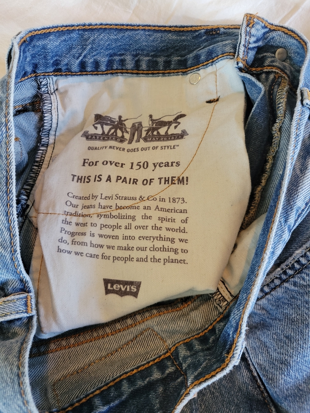 Levi’s 555 Relaxed Straight Jeans Men’s W32 L30 Medium Wash Classic Denim - Picture 5 of 13
